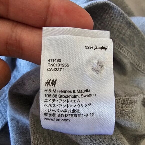 Men's Grey/Purple H&M Short sleeve Golf Shirt, Size Small - Picture 12 of 13